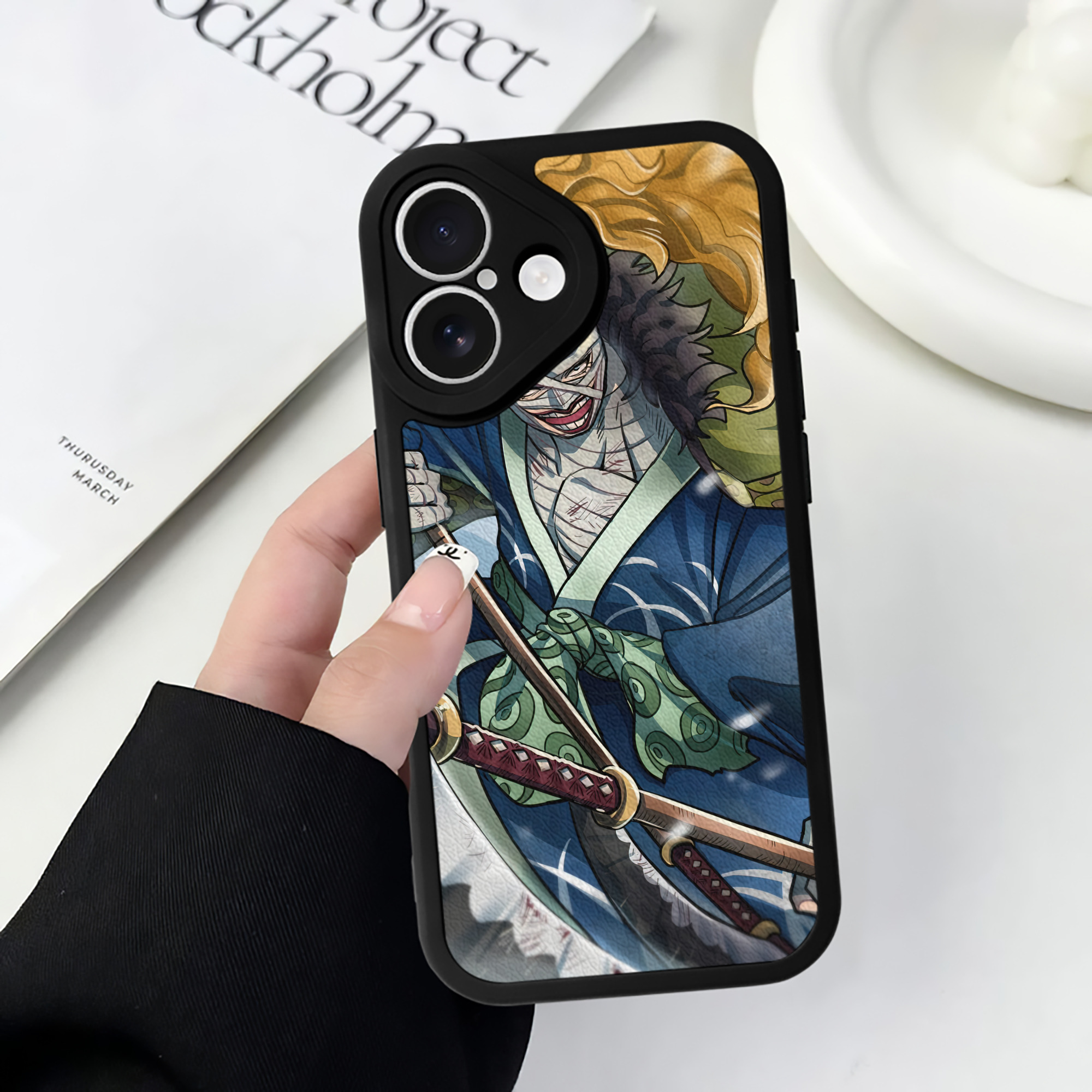 （画像用） ワンピース ONE PIECE 【iPhone 16シリーズ対応】シリコンスマホケース（レザー調） 材質：シリコン